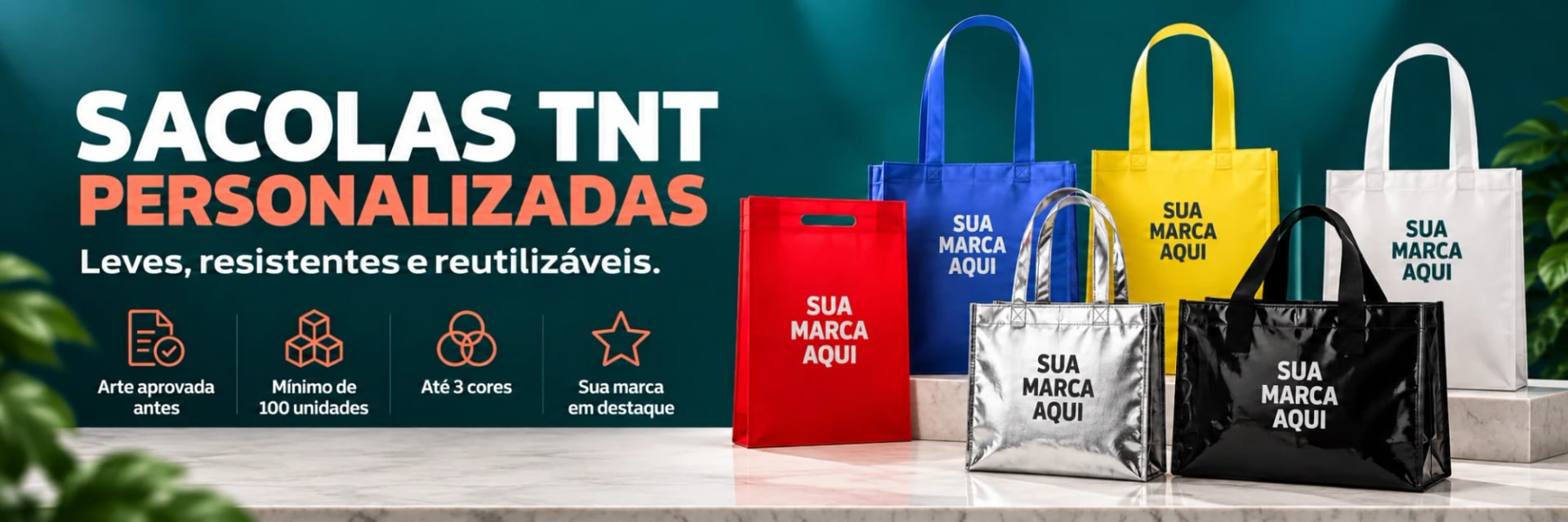Sacolas TNT personalizadas
